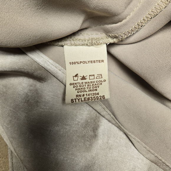 Hem & Thread Champagne Satin Wrap Midi Dress Small NWT Party Wedding Cocktail - Picture 5 of 8